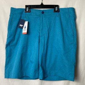 Lands End Mens Shorts 36 Traditional Golf NWT Moisture Wicking Teal Stretch 9”